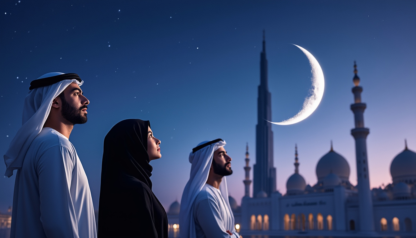 découvrez l'aperçu du croissant lunaire de shawwal 1446 aux émirats arabes unis, une analyse captivante sur la remise en question de la crédibilité saoudienne à travers une photo révélatrice.