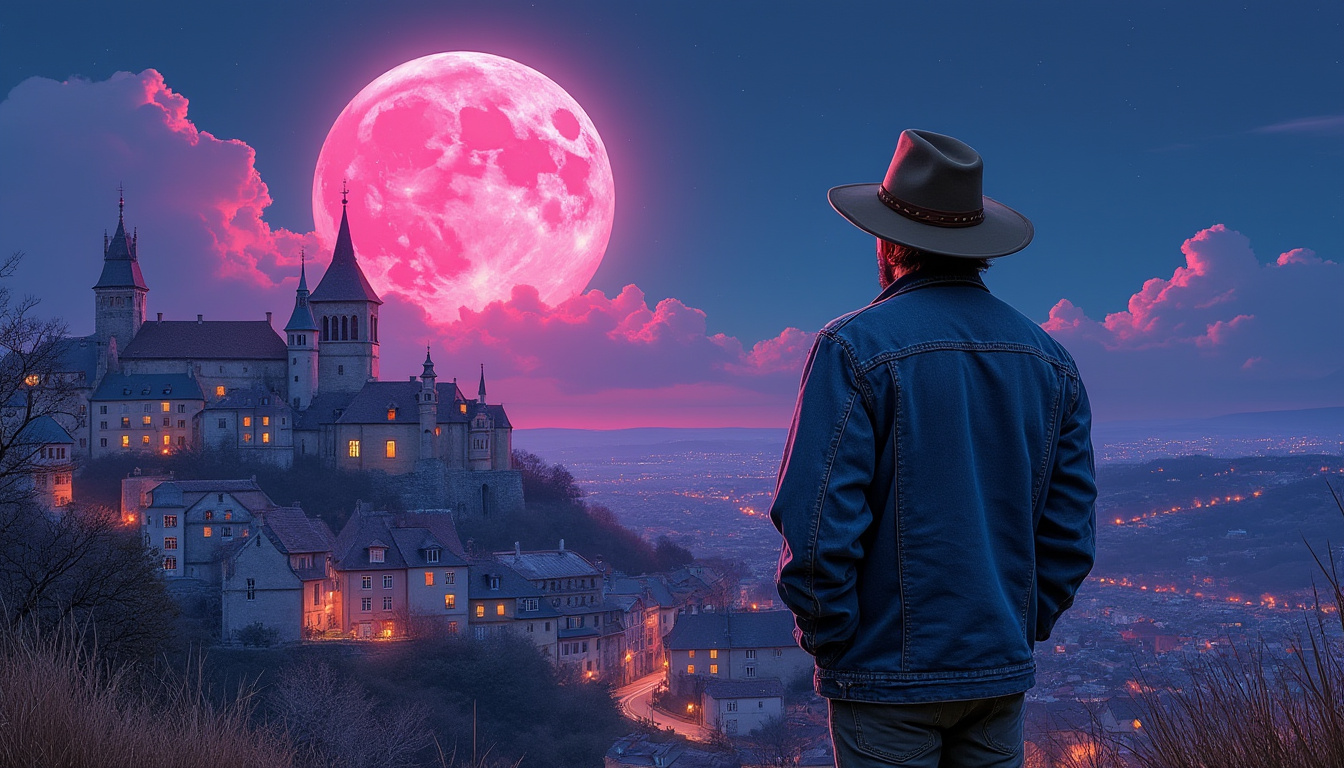 découvrez comment flavien beauvais capture la magie de la lune rose sur angoulême, défiant les caprices d'un ciel changeant. plongez dans cette rencontre poétique entre la nature et l'art.