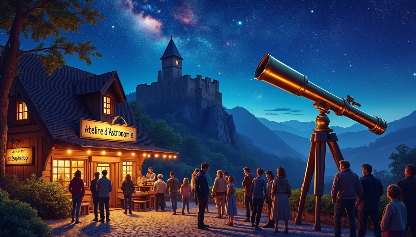 découvrez les ateliers d'astronomie passionnants à rochechouart, où vous pourrez explorer l'univers, observer les étoiles et apprendre des concepts fascinants sur le cosmos. une expérience enrichissante pour petits et grands!