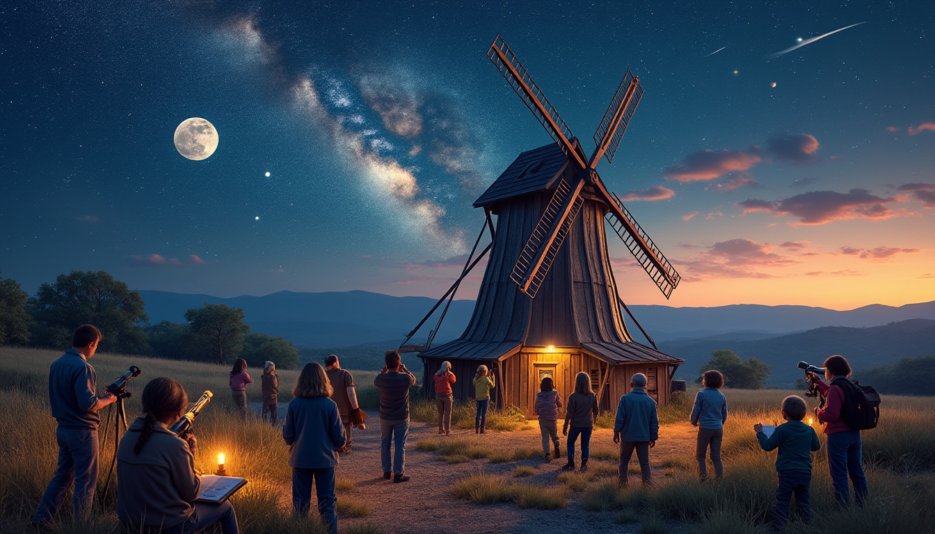 plongez dans l'univers fascinant de l'astronomie avec notre approche pratique et exploratoire au site du moulin. découvrez les merveilles du cosmos à travers des observations, des ateliers interactifs et des conférences captivantes adaptés à tous les niveaux. rejoignez-nous pour une aventure stellaire inoubliable!