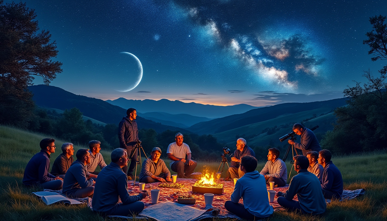 découvrez le récit captivant de la rencontre stellaire organisée par le club d'astronomie les nuits magiques à saint-albin-de-vaulserre, où 15 clubs amis se sont réunis pour partager leur passion des étoiles.
