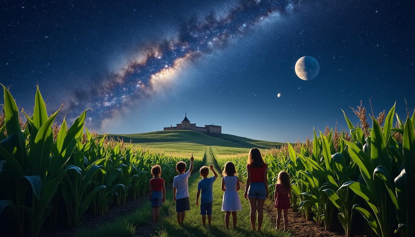 venez découvrir les secrets de l'astronomie lors d'une expérience unique au labyrinthe de maïs de montmédy. participez à une soirée dédiée aux étoiles et aux merveilles du cosmos, agrémentée d'activités ludiques et d'échanges passionnants.