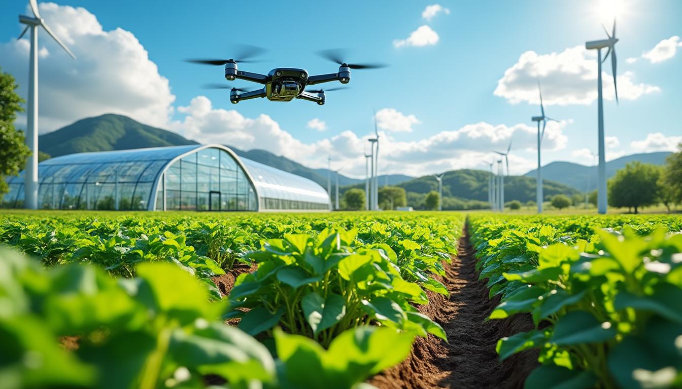découvrez une ferme futuriste où des robots et l'intelligence artificielle révolutionnent l'agriculture. plongez dans un monde innovant où la technologie assure des récoltes optimales, une gestion efficace des ressources et un respect de l'environnement sans précédent.