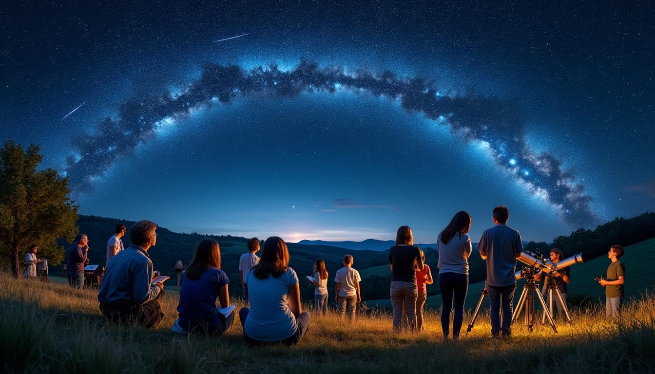 participez à une soirée astronomie à la flèche et explorez les merveilles du ciel étoilé. admirez les constellations, les planètes et les phénomènes célestes avec des passionnés d'astronomie. une expérience inoubliable pour petits et grands!