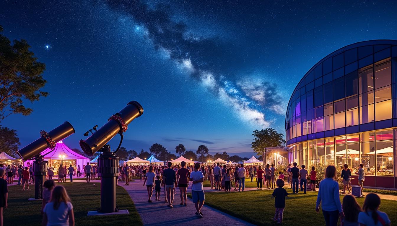 plongez dans l'univers fascinant de l'astronomie avec le festival de l'été astro au centre d'astronomie de saint-michel-l'observatoire. profitez d'un programme riche en activités, conférences et observations nocturnes, idéal pour les passionnés d'étoiles et de cosmos. ne manquez pas cet événement exceptionnel !