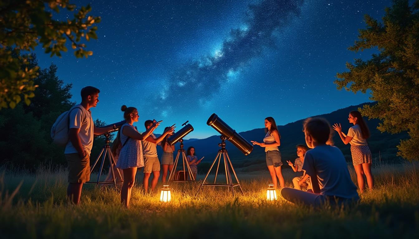 participez à une soirée inoubliable de découverte des étoiles à challans le 18 juillet. initiez-vous à l'astronomie et admirez le ciel étoilé tout en apprenant sur les constellations et les mystères de l'univers.