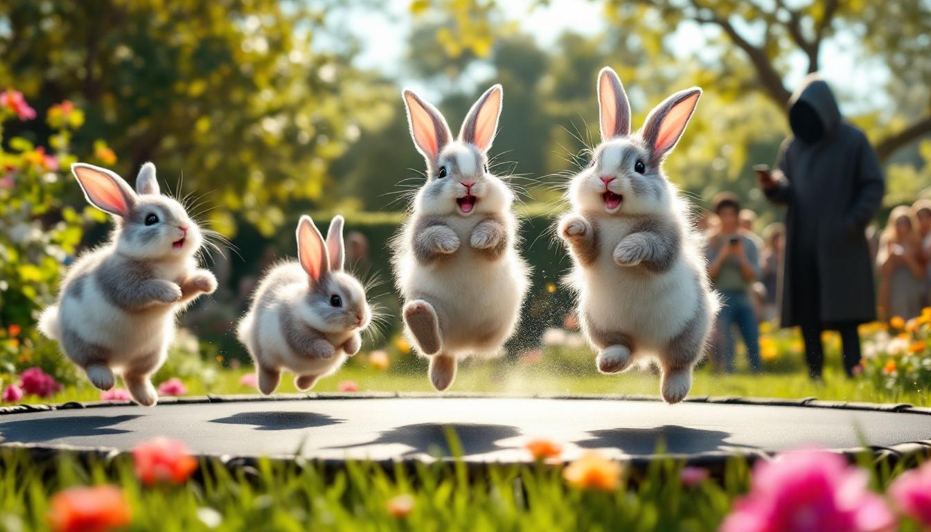 découvrez comment l'intelligence artificielle a généré une vidéo virale de lapins sautant sur un trampoline, un phénomène adorable qui suscite aussi des questions sur ses implications éthiques et sociales. plongez dans cet univers fascinant où la technologie et la mignonnerie se rencontrent.