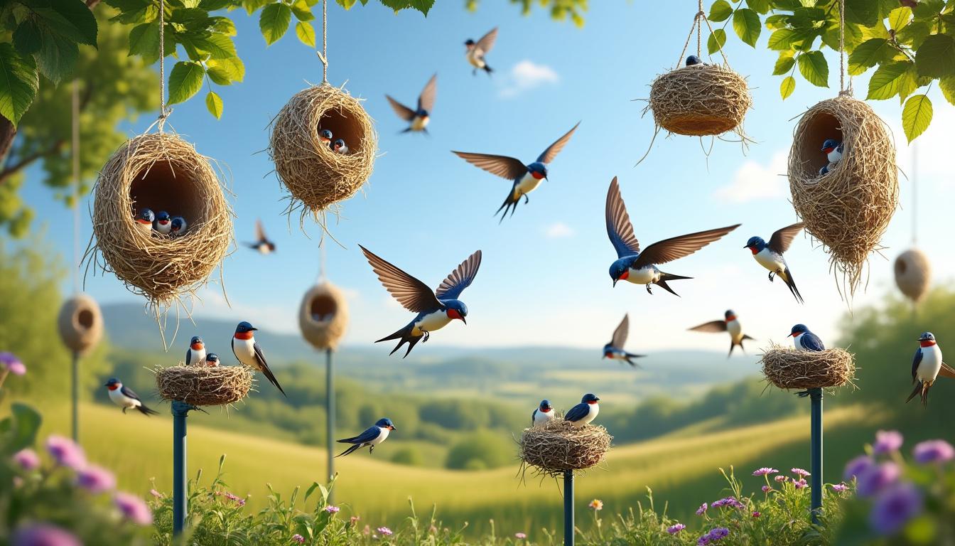 découvrez niffer, une initiative fascinante avec trente-six nids artificiels conçus pour offrir un refuge aux hirondelles. innovants et durables, ces abris contribuent à la protection de ces oiseaux menacés tout en sensibilisant à l'importance de la biodiversité.