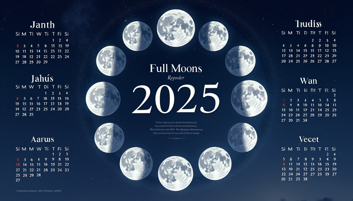 découvrez toutes les dates des pleines lunes en 2025 ainsi que les différentes phases lunaires à observer chaque mois. ne manquez aucune lune majeure grâce à notre calendrier détaillé !