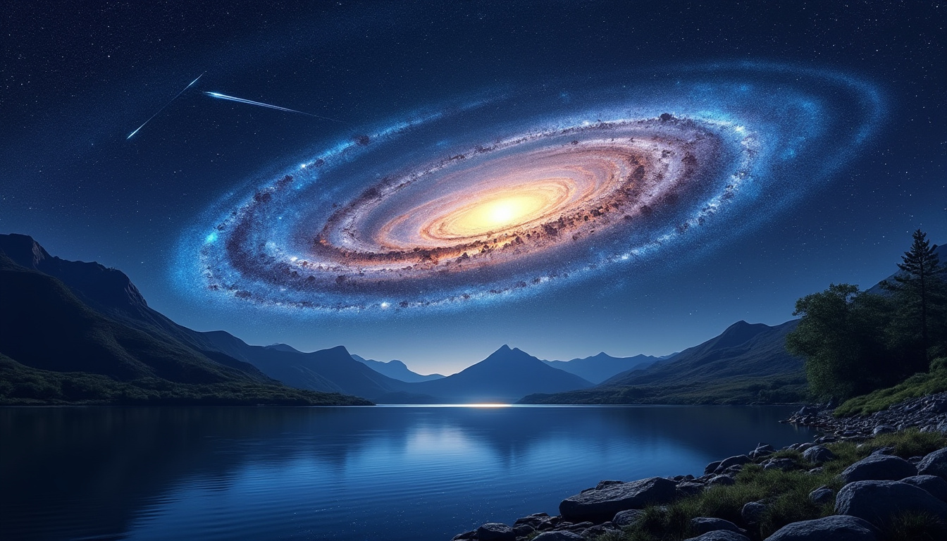 découvrez l'image époustouflante de la galaxie d'andromède qui a remporté le prestigieux prix du photographe astronomique de l'année, mettant en valeur des étoiles filantes et la beauté de l'espace.