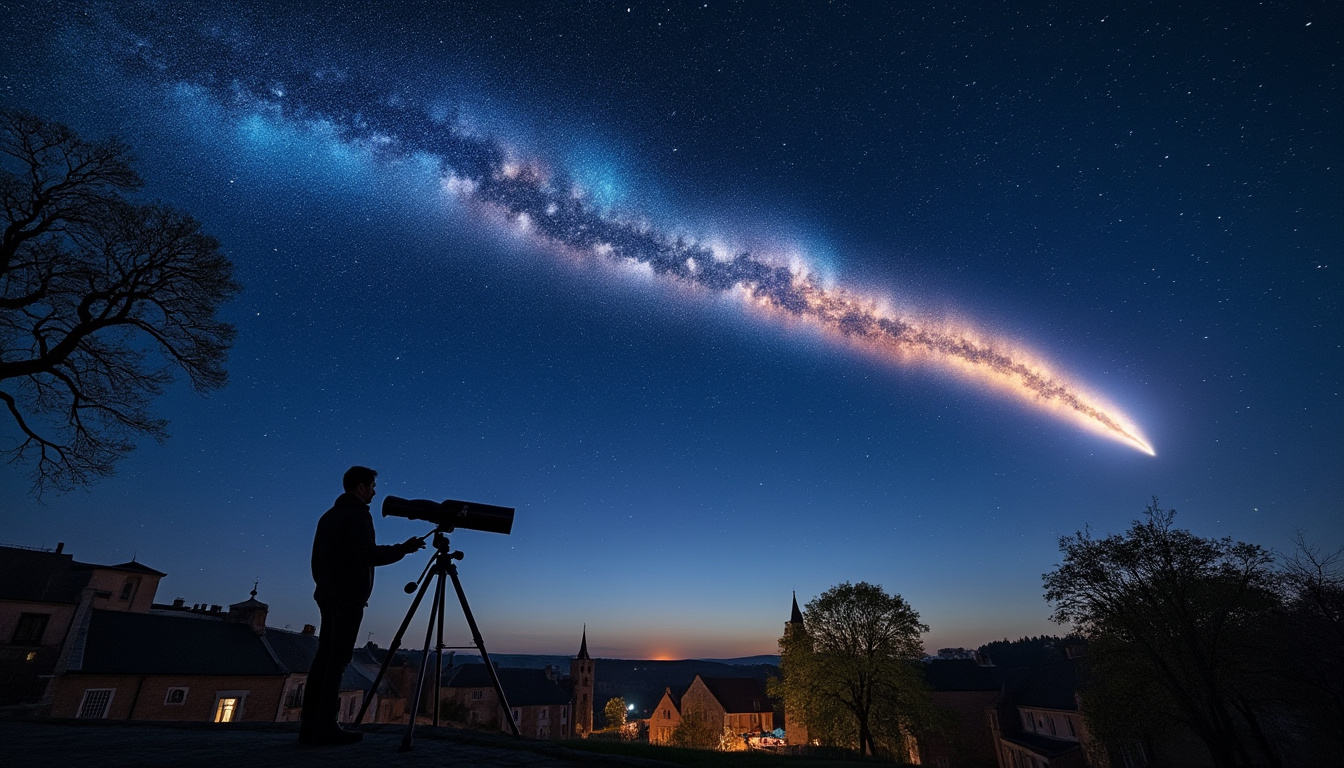 découvrez en images la comète lemmon, photographiée de façon spectaculaire par un astronome amateur sous le ciel d'angers. un moment rare et captivant à ne pas manquer !