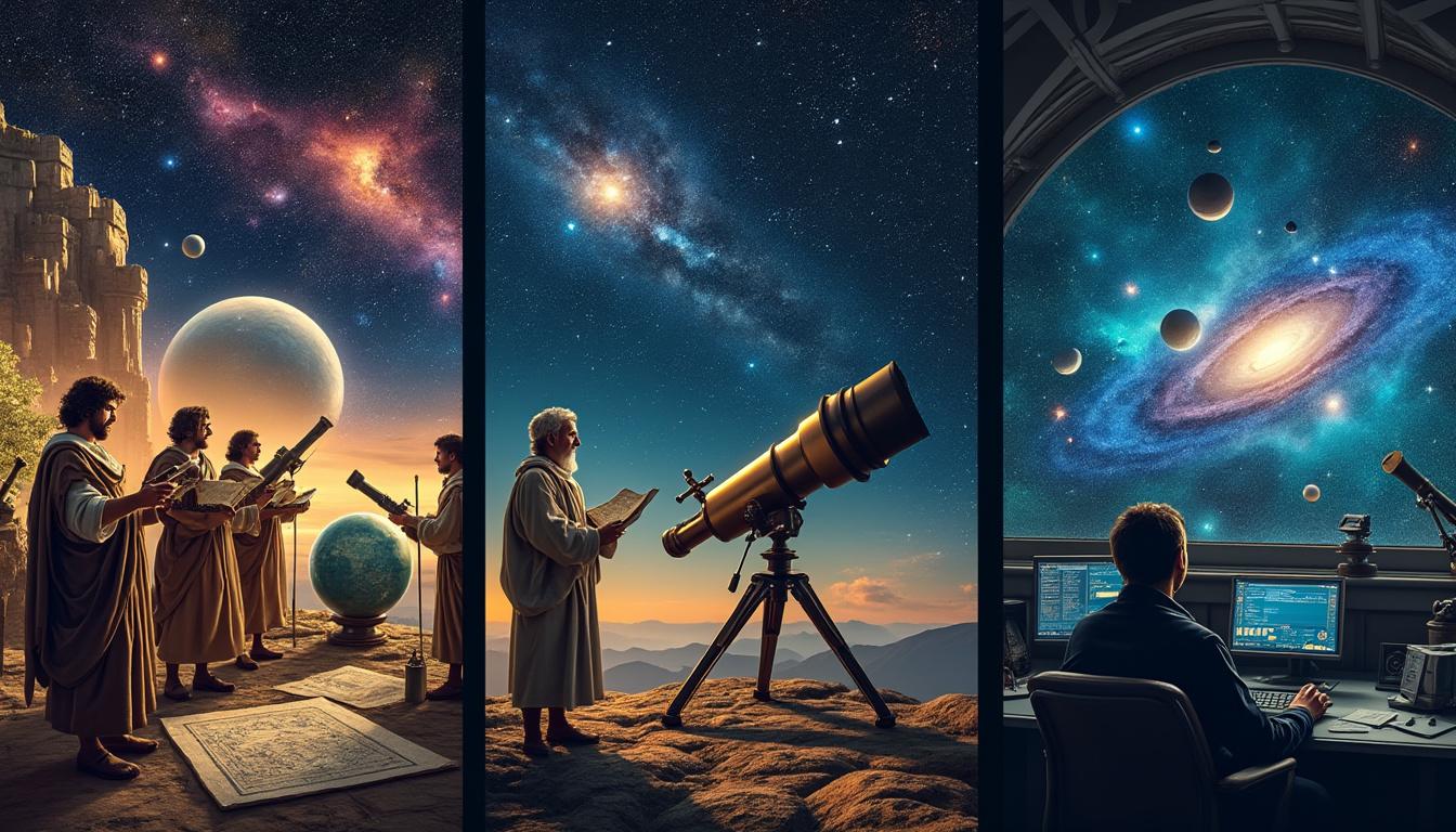 explorez l'évolution fascinante de l'astronomie, des premières observations aux découvertes modernes, et partez pour un voyage captivant à travers les siècles et les mystères de l'univers.
