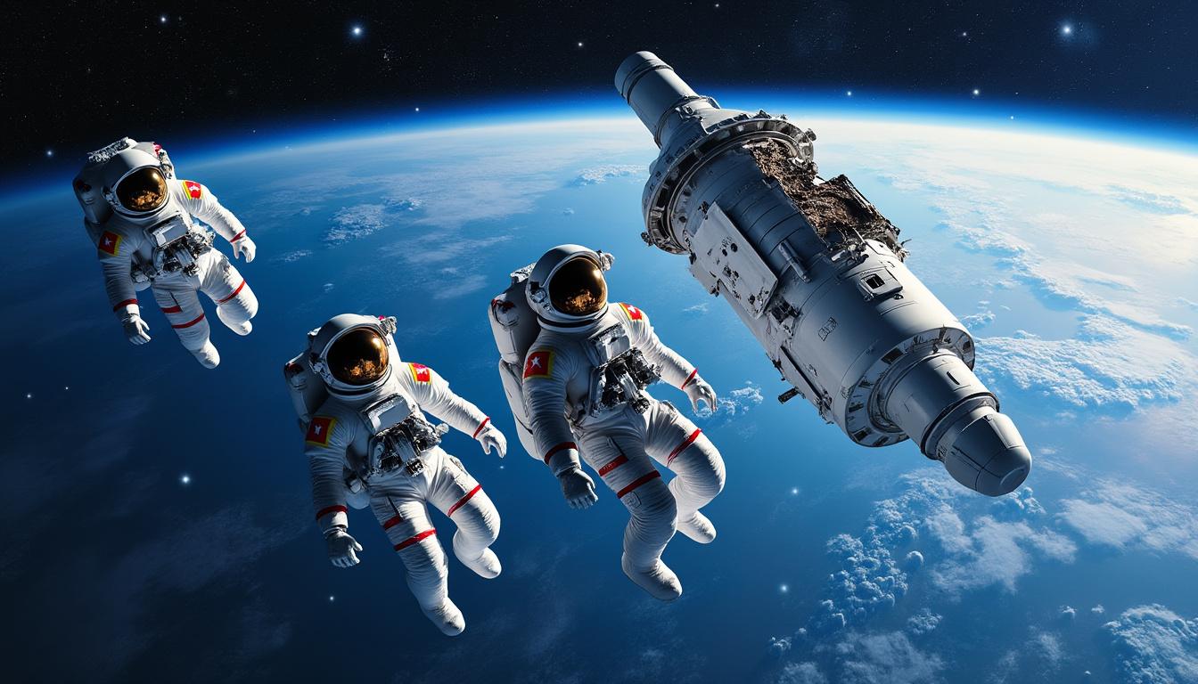 à 400 km d'altitude, trois astronautes chinois sont piégés dans l'espace, confrontés à un retour impossible vers la terre. découvrez les détails de cette situation critique et les efforts pour leur sauvetage.