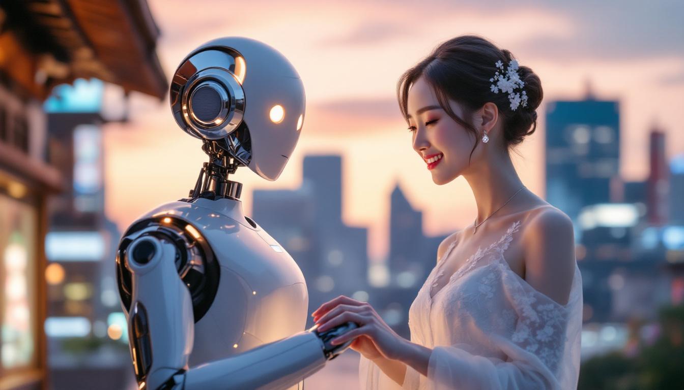 découvrez l'histoire touchante d'une femme japonaise de 30 ans qui célèbre son mariage unique avec une intelligence artificielle, exprimant son amour à travers la phrase «à mes yeux, tu es la plus belle».
