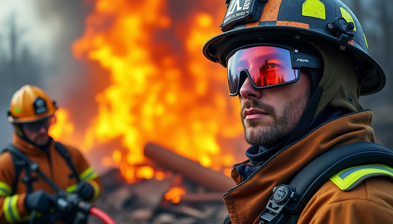 découvrez une innovation révolutionnaire qui permet aux pompiers porteurs de lunettes de combattre les incendies en toute sécurité, alliant protection et performance.