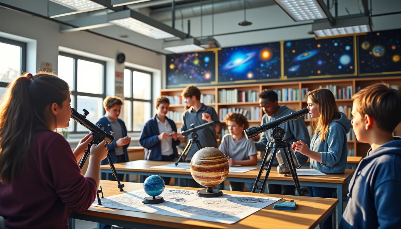 à confolens, des élèves de 4e vivent une expérience unique en participant à la semaine de l’astronomie organisée au lycée, explorant l’univers et découvrant les mystères des étoiles.
