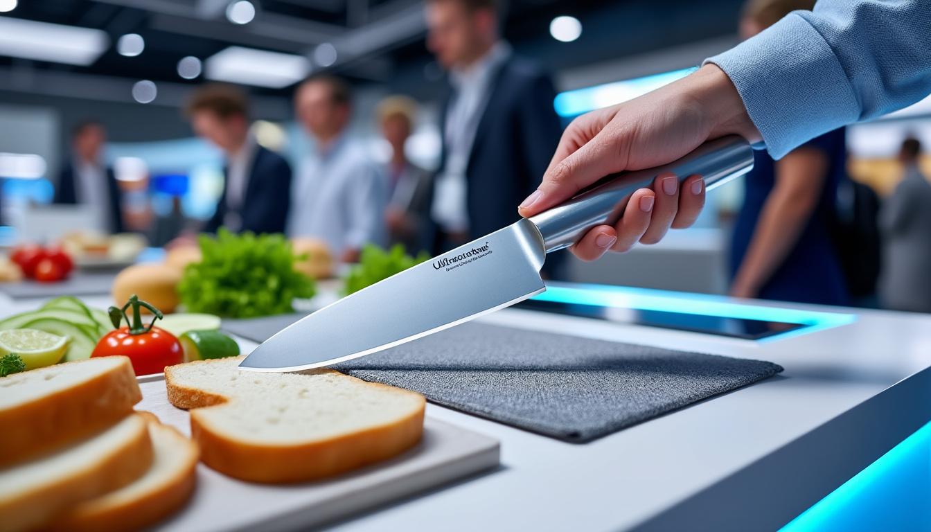 découvrez l'ultracouteau, une innovation ultrasonique révolutionnaire présentée au ces de vegas, offrant des découpes précises et sans effort pour transformer votre expérience en cuisine.