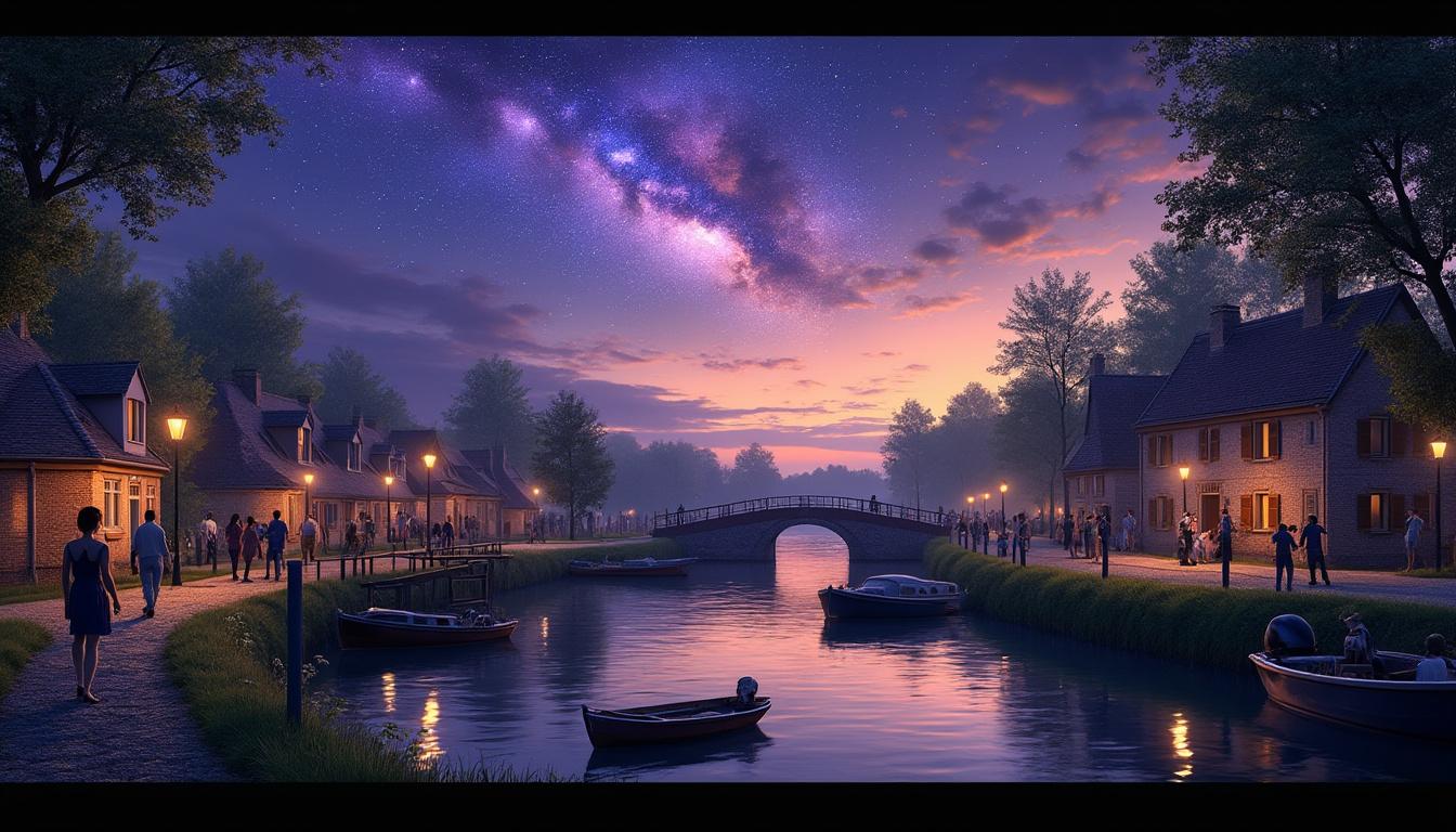 découvrez écluzelles au crépuscule lors d'une promenade magique suivie d'observations astronomiques captivantes sous un ciel étoilé.