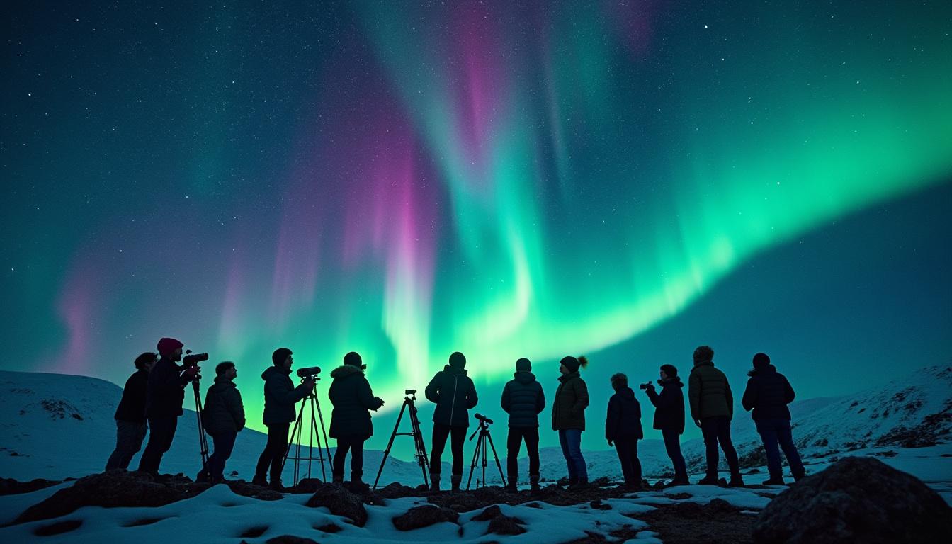 découvrez l'enthousiasme des passionnés d'astronomie, fascinés par l'inconnu céleste, qui attendent avec impatience les prochaines aurores boréales pour admirer ce spectacle naturel époustouflant.