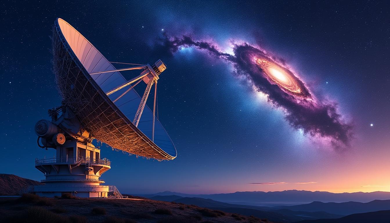 découvrez un spectacle cosmique exceptionnel capturé par le télescope iram de 30 mètres : un événement stellaire se déroulant à 12 milliards d'années-lumière, une prouesse scientifique inédite.