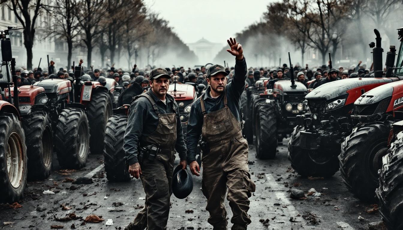 découvrez comment l'intelligence artificielle génère des vidéos trompeuses sur une prétendue mobilisation massive d'agriculteurs et crs à paris, mettant en doute la véracité des images de tracteurs et d'émotions fortes.