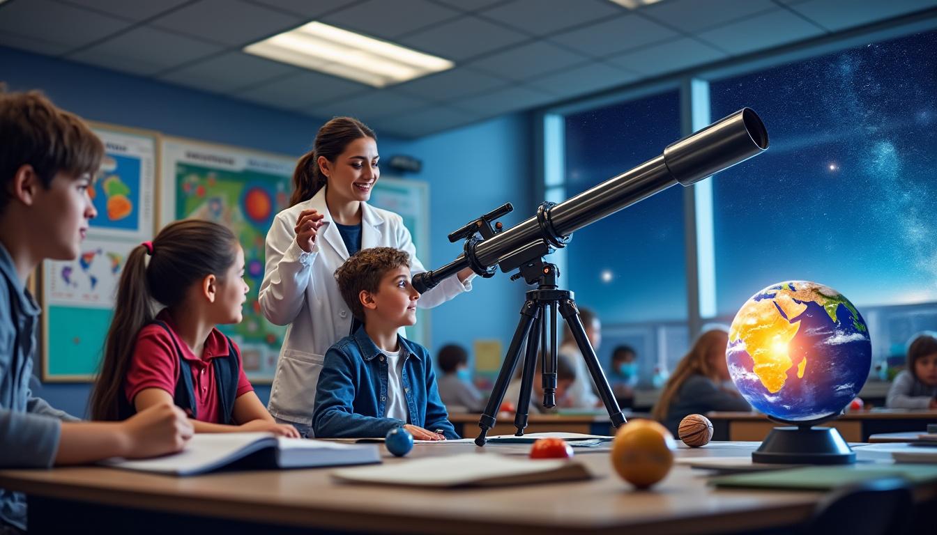 explorez les mystères fascinants de l'astronomie au collège grâce à une incursion captivante qui éveillera la curiosité des élèves et enrichira leurs connaissances scientifiques.
