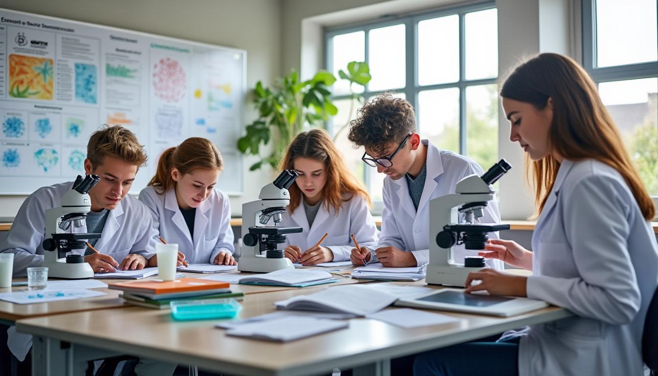 à quimperlé, cinq lycéens passionnés se disputent les olympiades de biologie, démontrant leurs compétences et leur savoir dans cette compétition scientifique prestigieuse.