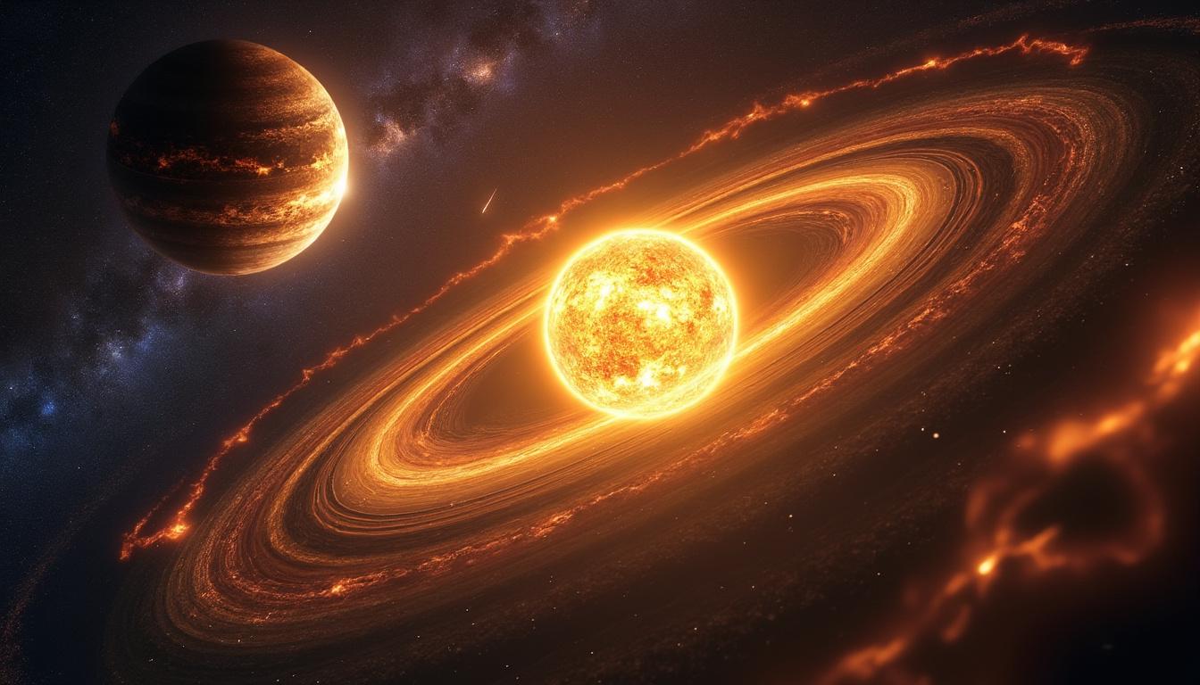 découvrez comment une étoile juvénile, située à plus de 400 années-lumière, révèle la formation de deux géantes planétaires, offrant un aperçu unique des débuts du système solaire.