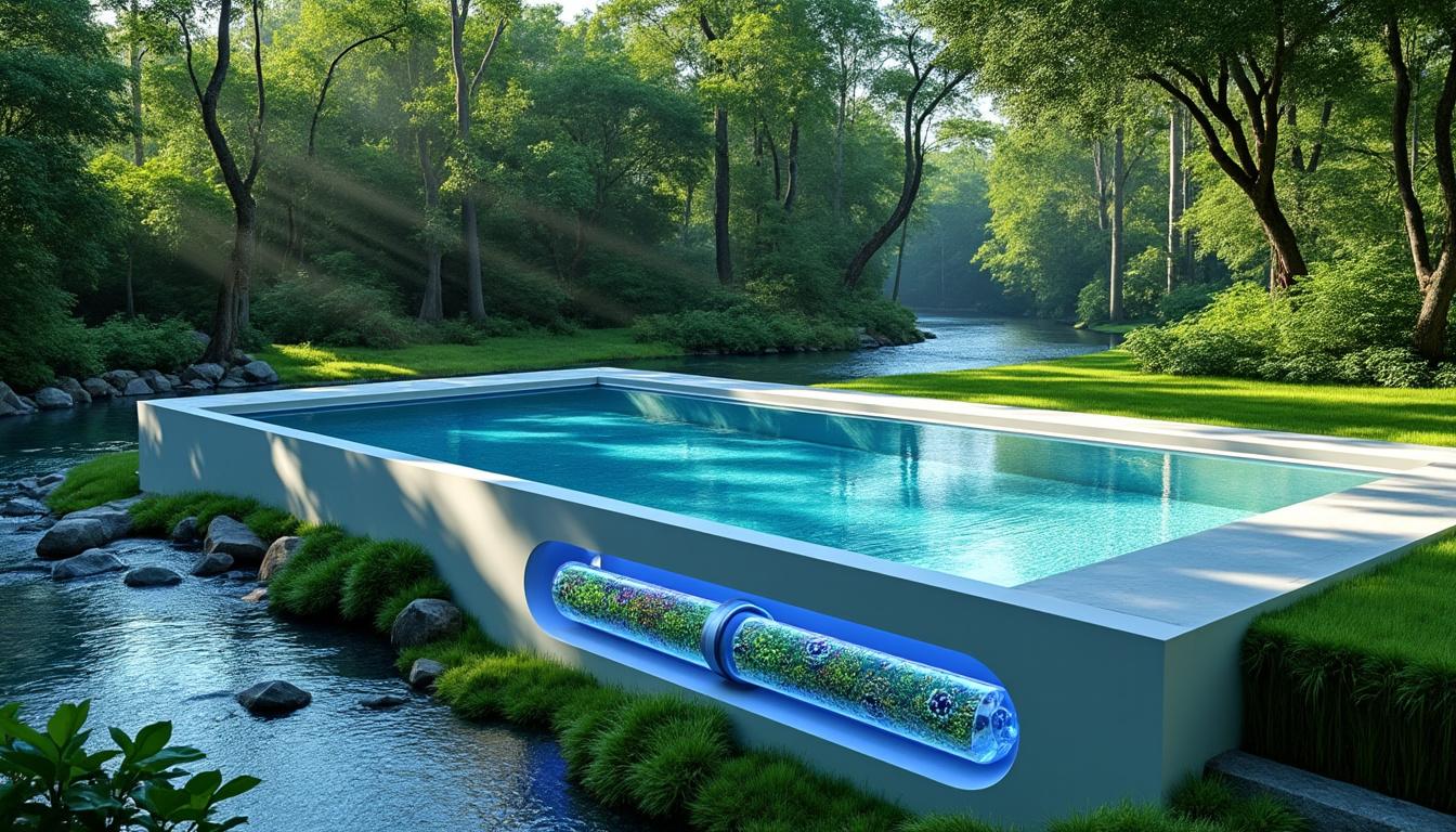 découvrez une innovation écologique pour filtrer l'eau des piscines en utilisant les bactéries naturelles des cours d'eau, assurant une purification efficace et respectueuse de l'environnement.