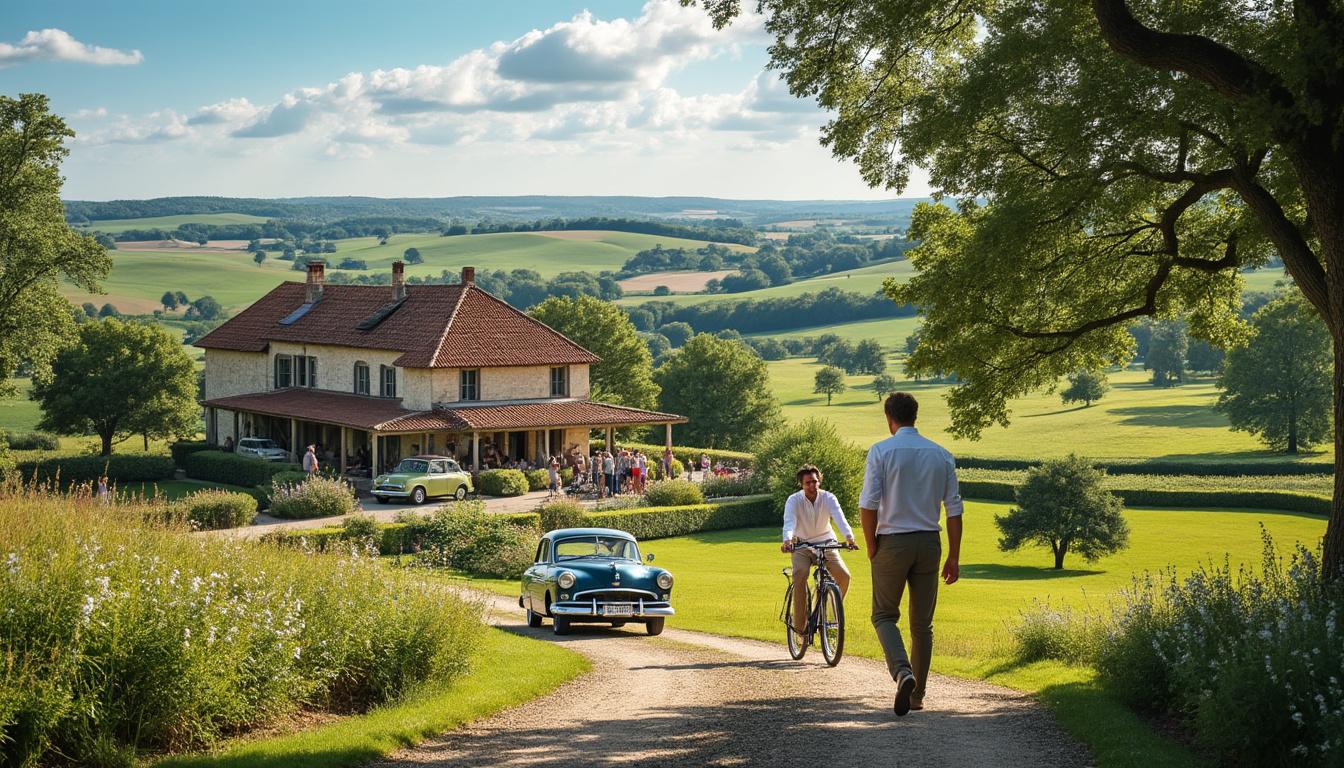 découvrez la vaste ferme champêtre de xavier niel dans les yvelines, un lieu idyllique où il reçoit de nombreux invités dans un cadre naturel et paisible.